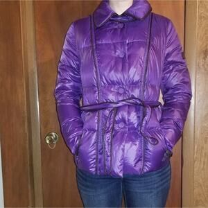 Escada Sport Purple  Winter Puffer Jacket With Belt size 40